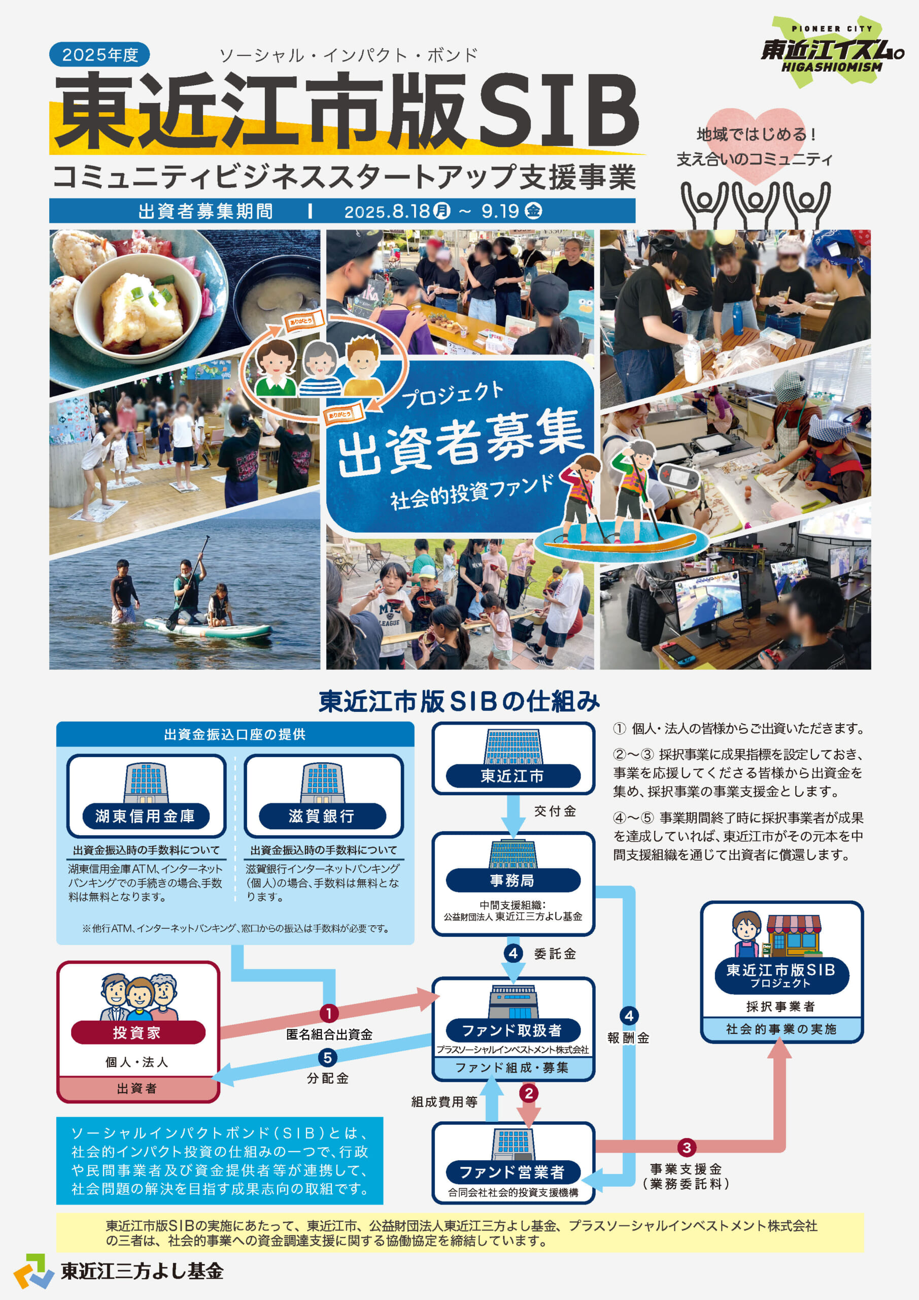 出資説明会のお知らせ】 2025年度東近江市版SIB事業・出資説明会開催のお知らせ | 東近江三方よし基金